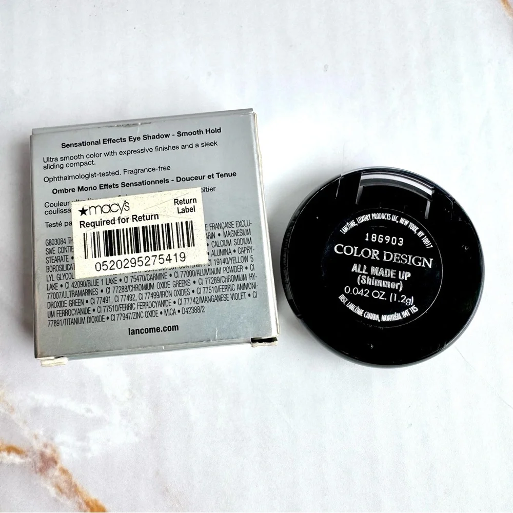 Lancome All Made Up Shimmer 405 Color Design Sensational Effects Eyeshadow Blue